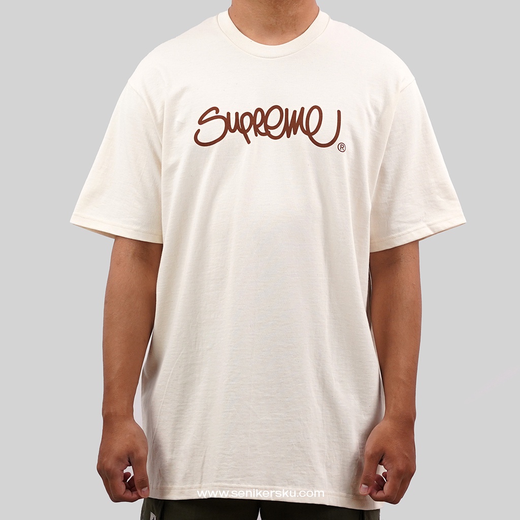 Supreme Hand Style Natural Tee