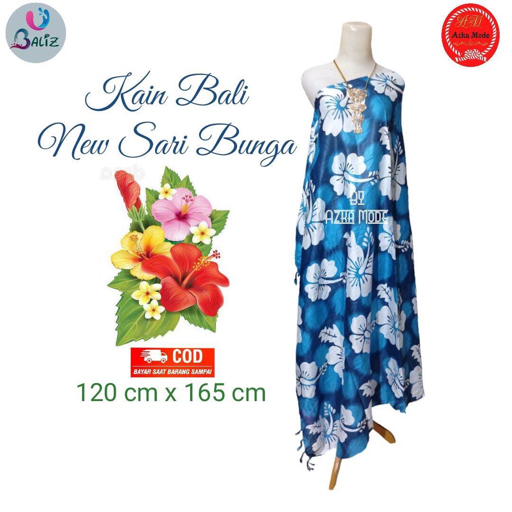 Kain Pantai Sarung Bali Pantai - Kain Bali Motif New Sari Bunga Standar - Sarung Pantai SEMBILAN MODE - Sarung Bali - Kain Pantai - Kain Katun Jepang - Kain Untuk Hiasan Dinding - Kain Untuk Plafon Mobil Truk Dan Mobil 3/4 Lainnya