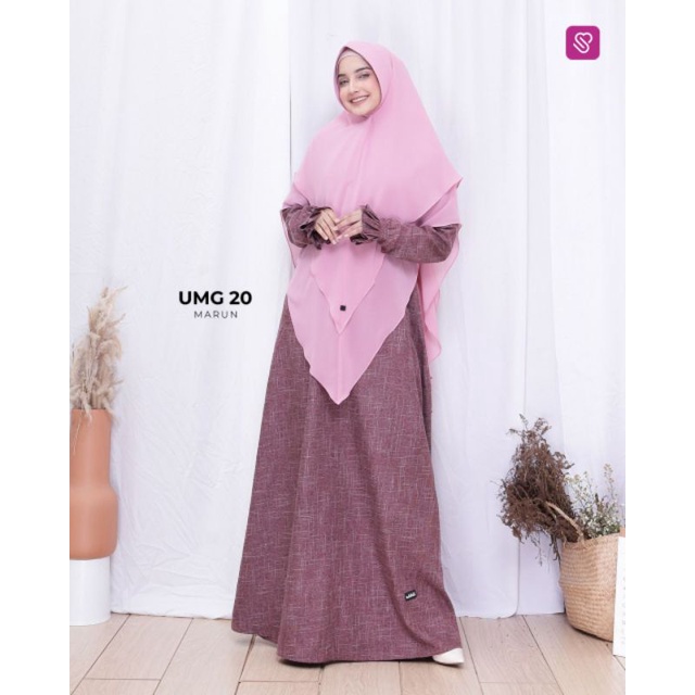 GAMIS UKHTI MUNIRA UMG 20 TERBARU GAMIS POLOS KATUN LINEN LUXURY