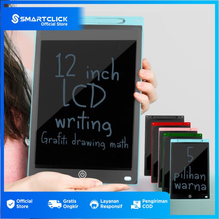 LCD Writing Board Drawing Tablet Papan Tulis Gambar Anak 12 inch