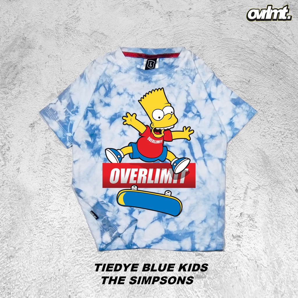 T-SHIRT | KAOS | ANAK | BALITA | TIEDYE | BLUE | SIMPSONS OVERLIMIT