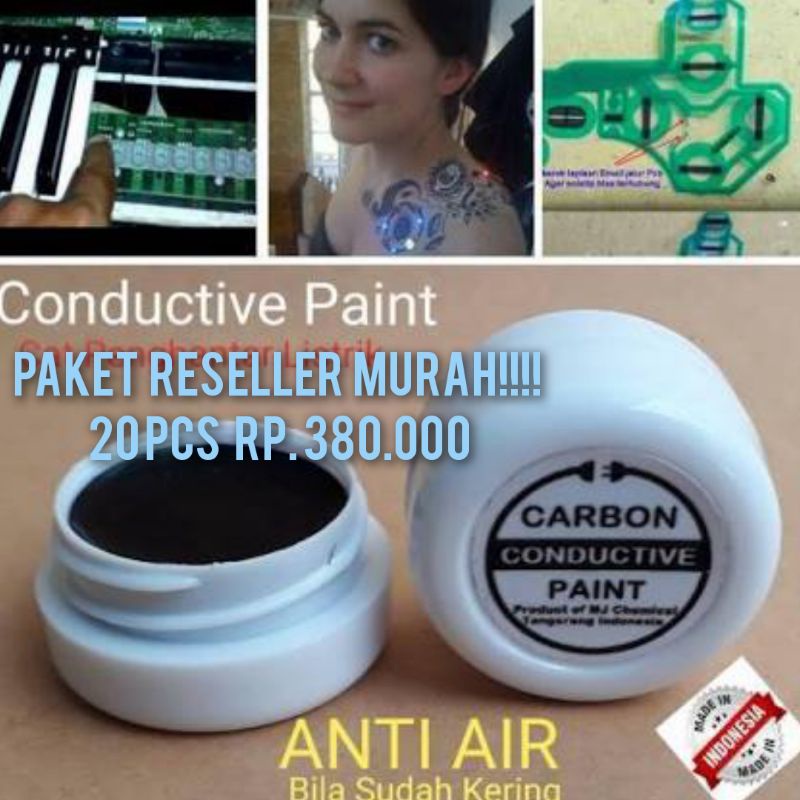 20 pcs  LEM KARBON KONDUKTIF CARBON CONDUCTIVE PAINT ORIGINAL HARGA RESELLER Murah