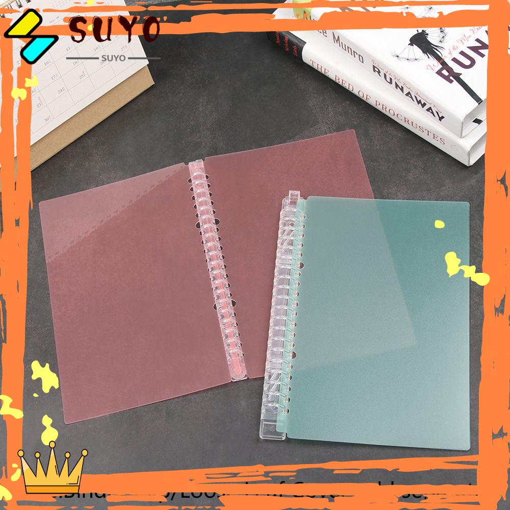 Suyo A5/B5 Loose-leaf Cover Aksesori Alat Tulis File Folder Plastik Isi Ulang20/26Lubang Ring Binder