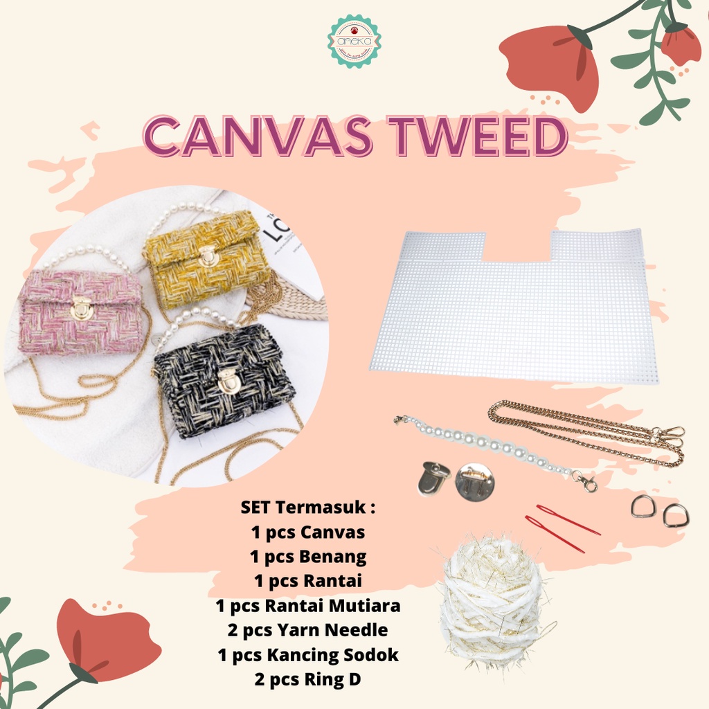 AnekaBenang - Canvas Plastic / Kanvas Plastik Tweed DIY