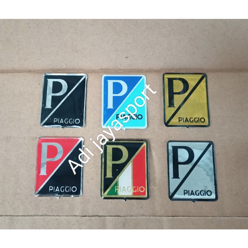 Emblem P Logo dasi Uwinfly T3 Exotic Sprinter Prime Pro BF Goodrich V7 Aksesoris Vespa listrik
