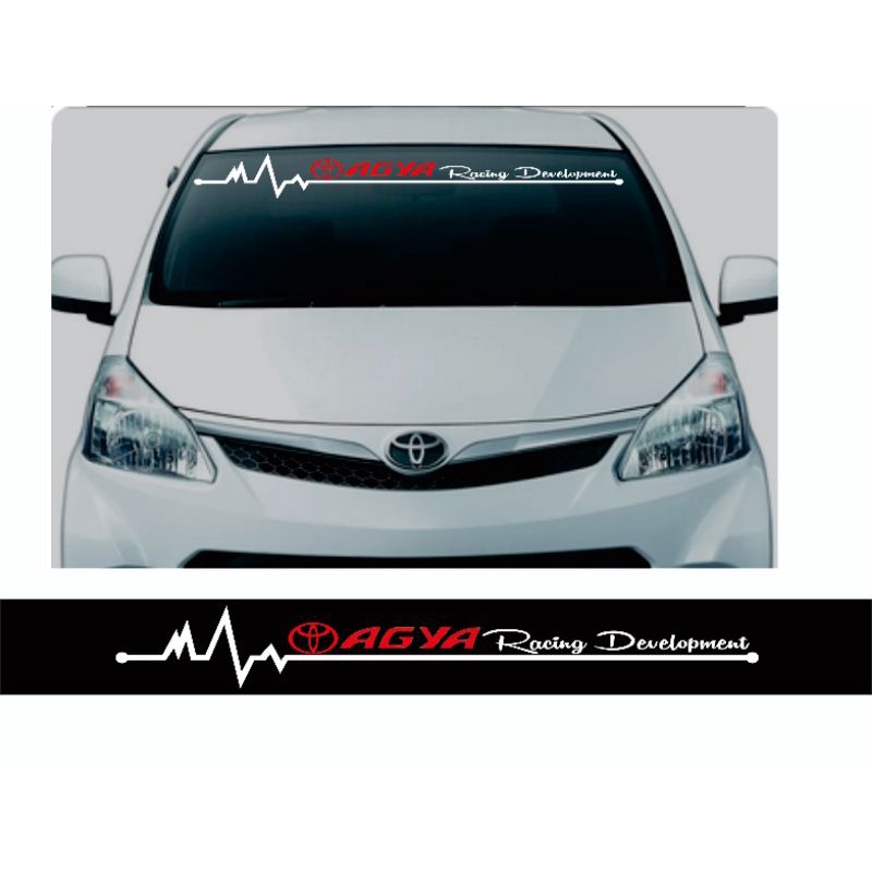 PROMO STIKER MOBIL STICKER CUTTING KACA DEPAN AGYA