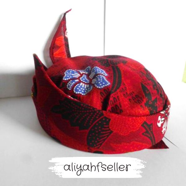 BISA COD || Udeng Instan Khas Madura || Udeng Jadi Madura Warna Merah || Blangkon Madura Cak Surabay