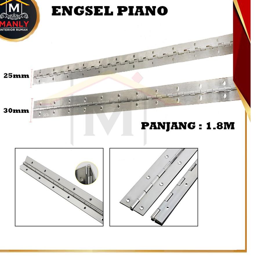 Engsel Piano 1.8 Meter / Engsel Lemari besi dapur/ Engsel Panjang Meteran /Engsel Lemari Per 1.8 Met