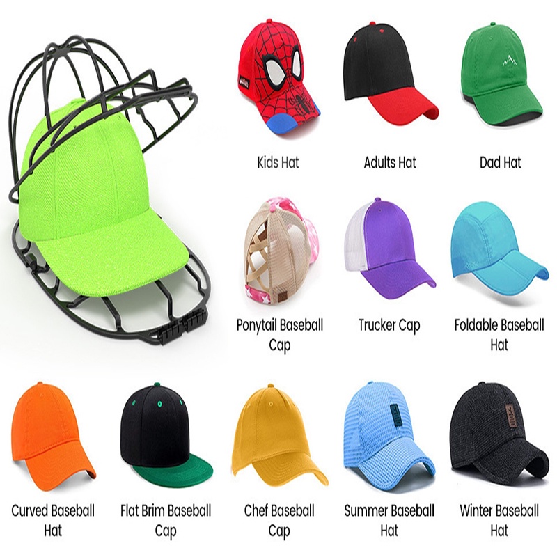 Topi Baseball Bingkai Cuci Anti Deformasi Artefak Perjalanan Luar Ruangan Topi Lidah Bebek Berbentuk Dukungan Dalam Double Layer Topi Penyimpanan Perlindungan Bingkai