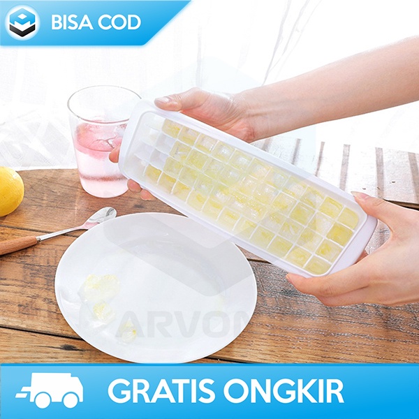 CETAKAN TEMPAT ES BATU 12 HOLE GRID ICE CUBE MAKER PLASTIK FOOD GRADE