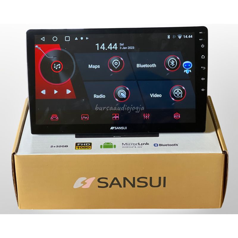 Head unit Android 9 inch sansui ram2/32