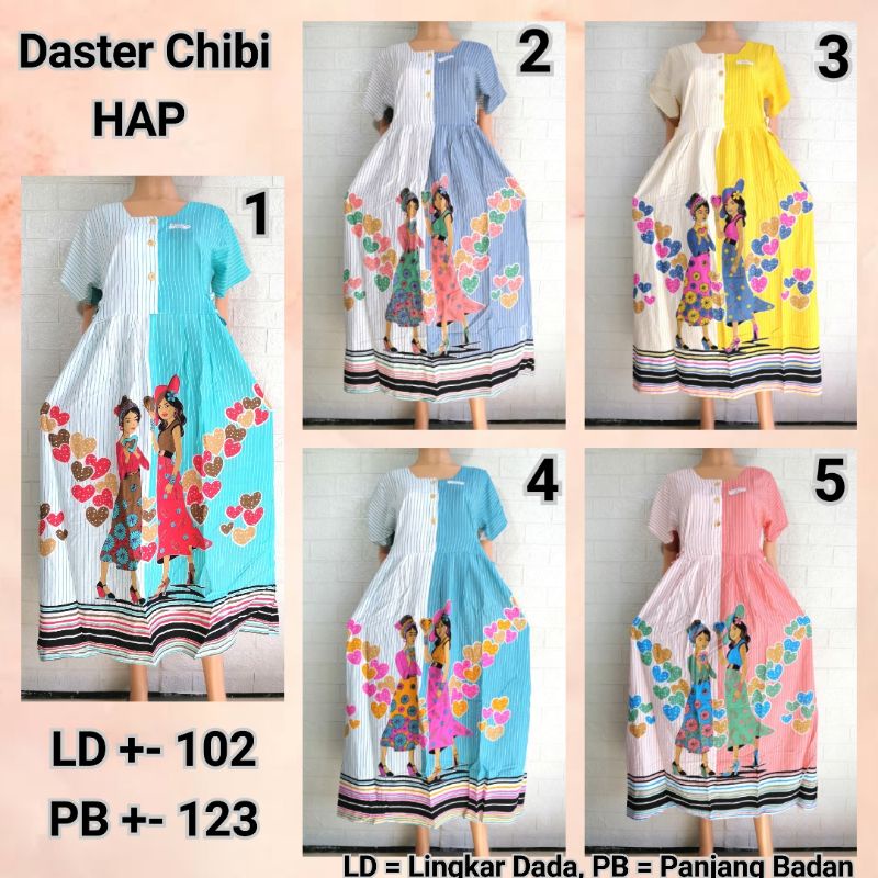 DASTER CHIBI LENGAN HAP PASTEL BUSUI FRIENDLY DASTER MODERN KEKINIAN BU TEJO BHAT + KRPT