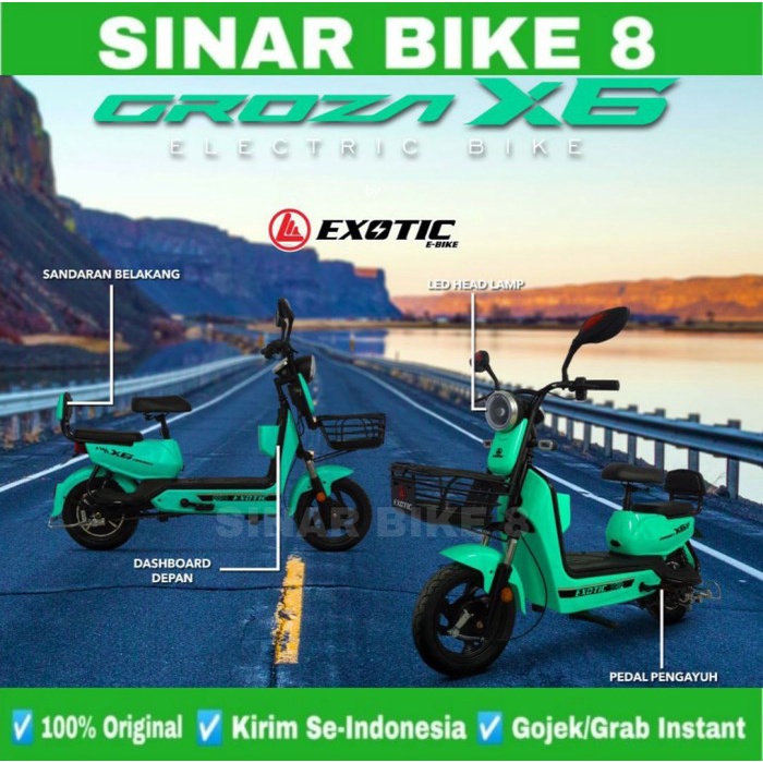 Sepeda Listrik EXOTIC GROZA X6 500 Watt Electric Bike By Pacific