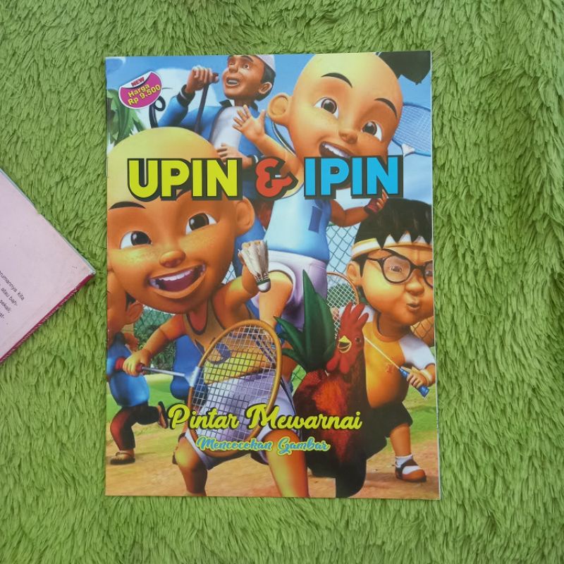 ORIGINAL BUKU PINTAR MEWARNAI UPIN & IPIN MENCOCOKAN GAMBAR