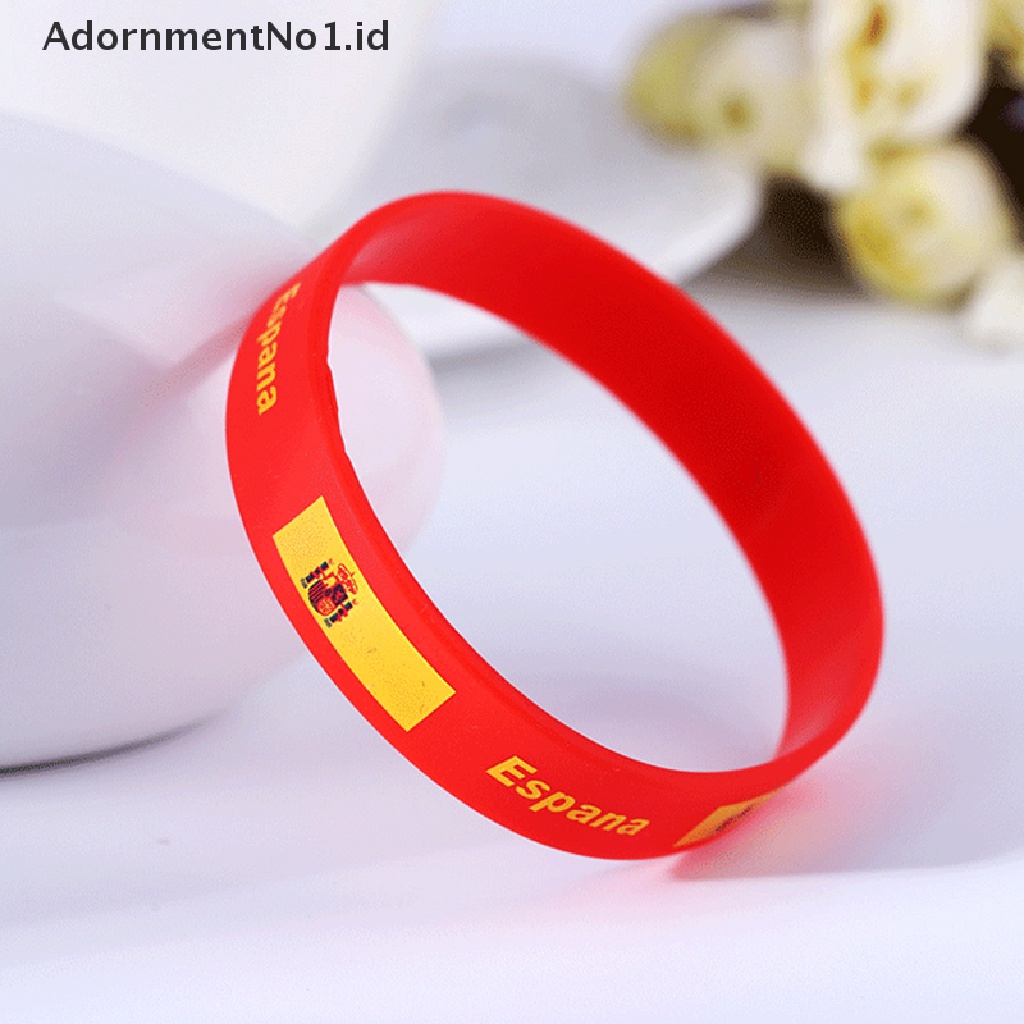 [AdornmentNo1] Bendera Sepak Bola Gelang Silikon Olahraga Wrist Band Rescue Activity Commemorative Bracelet [ID]