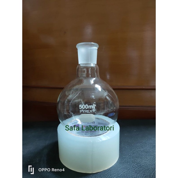 Labu Alas Bulat 500ml Pyrex/ Labu Didih/ Boiling Flask 500ml Pyrex