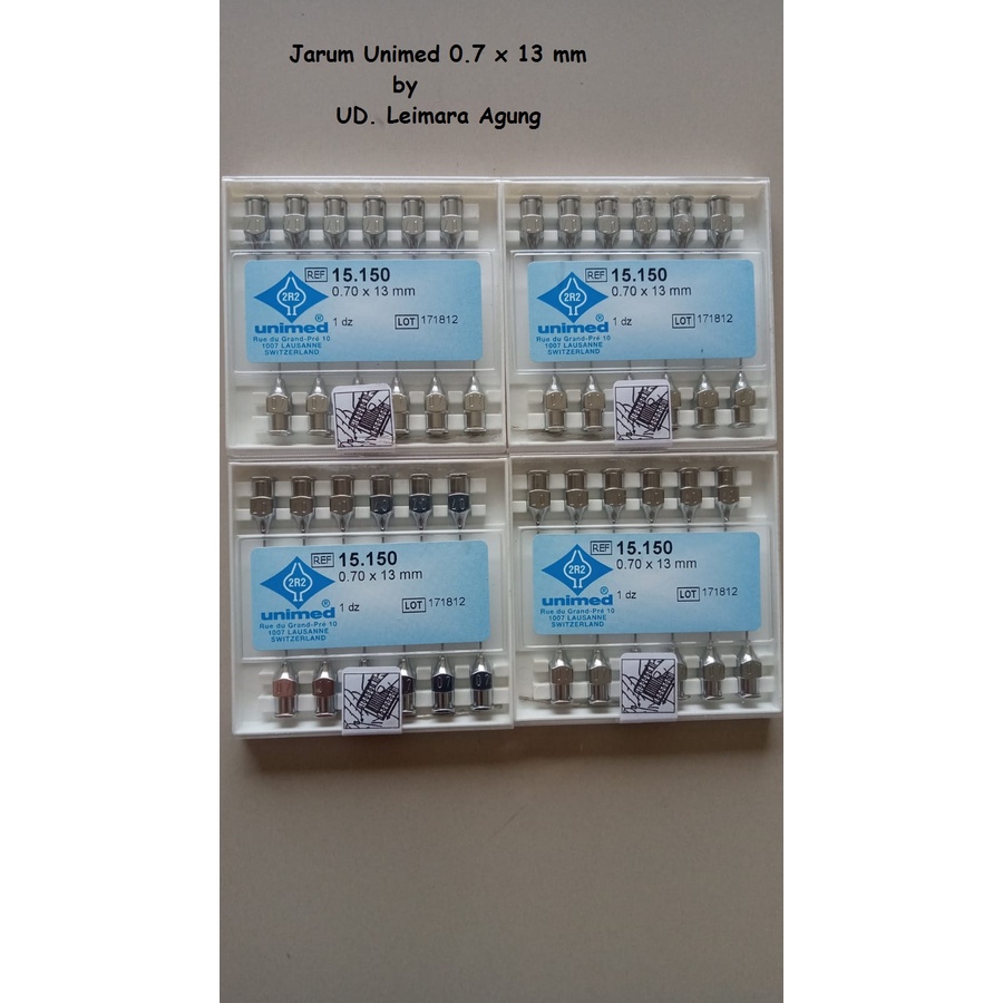 Paket jarum 10 pack unimed (0.7 dan 0,9 x 13 mm)