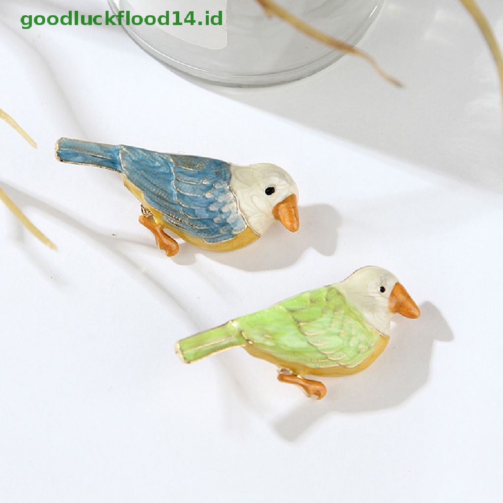 [GOOGFOUR] Enamel Burung Hewan Bros Pin Wanita Kemeja Kerah Buket Brooch Perhiasan Hadiah [TOP]