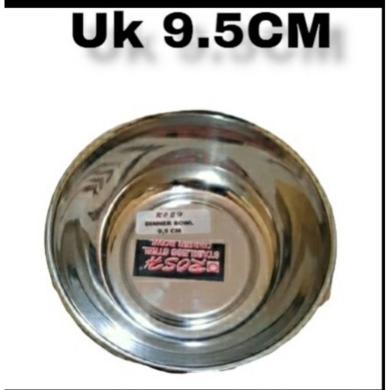 mangkok sambal kecil mini stainless steel mangkok tempat bumbu 9.5 cm