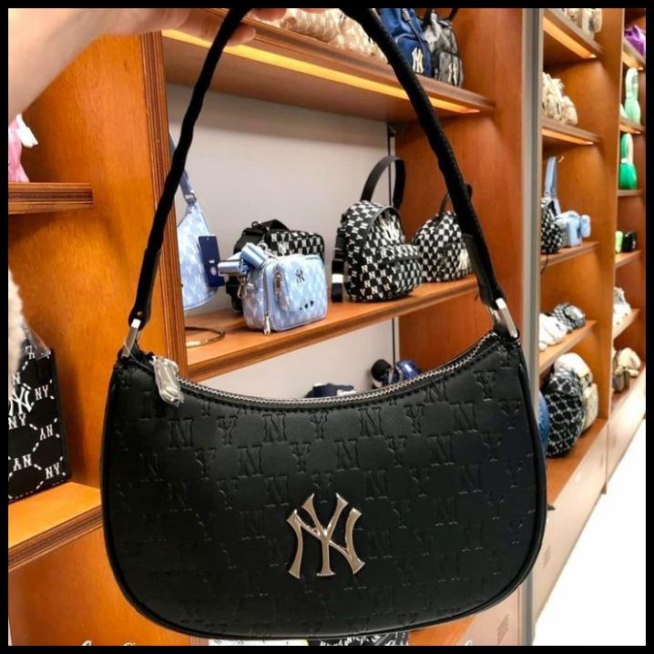 Jual MLB Monogram Hobo Bag NY Yankees - Black Original 2023