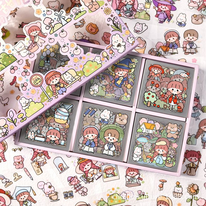 

200 lembar sticker kawai karakter