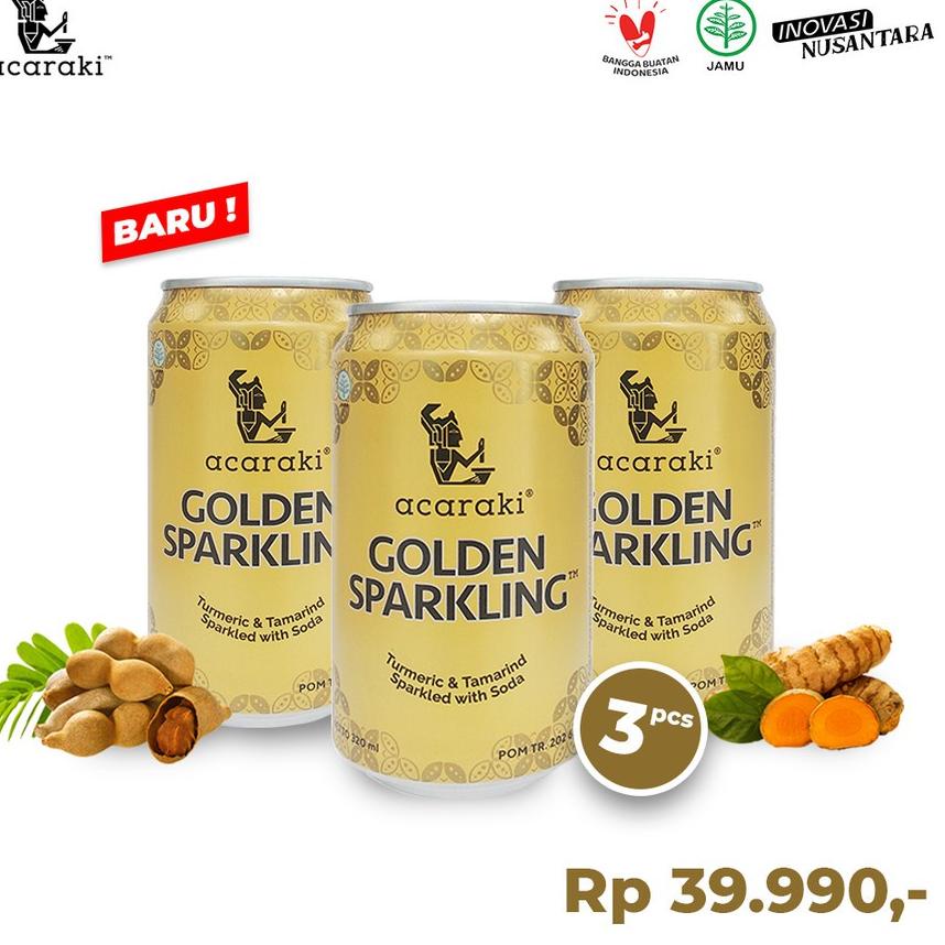 

Murah banget Paket Acaraki Golden Sparkling isi 3pcs 320ml Kunyit Asem with Soda 46