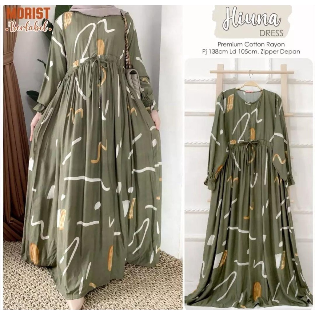 Gamis Jumbo XL XXL XXXXL 5L LD 110 120 130 140 150 Model Luna Long tunik