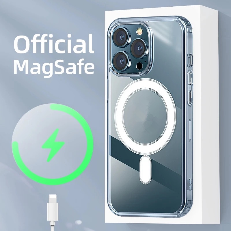 Casing Magnetik Magsafe Wireless Charging Untuk iPhone 14 Pro MAX 12 11 13 Pro MAX mini XR X XS MAX 7 8 Plus SE 2020