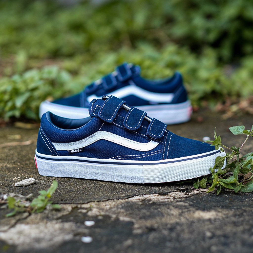 VANS OLDSKOOL VELCRO PRO NAVY ORIGINAL 100%