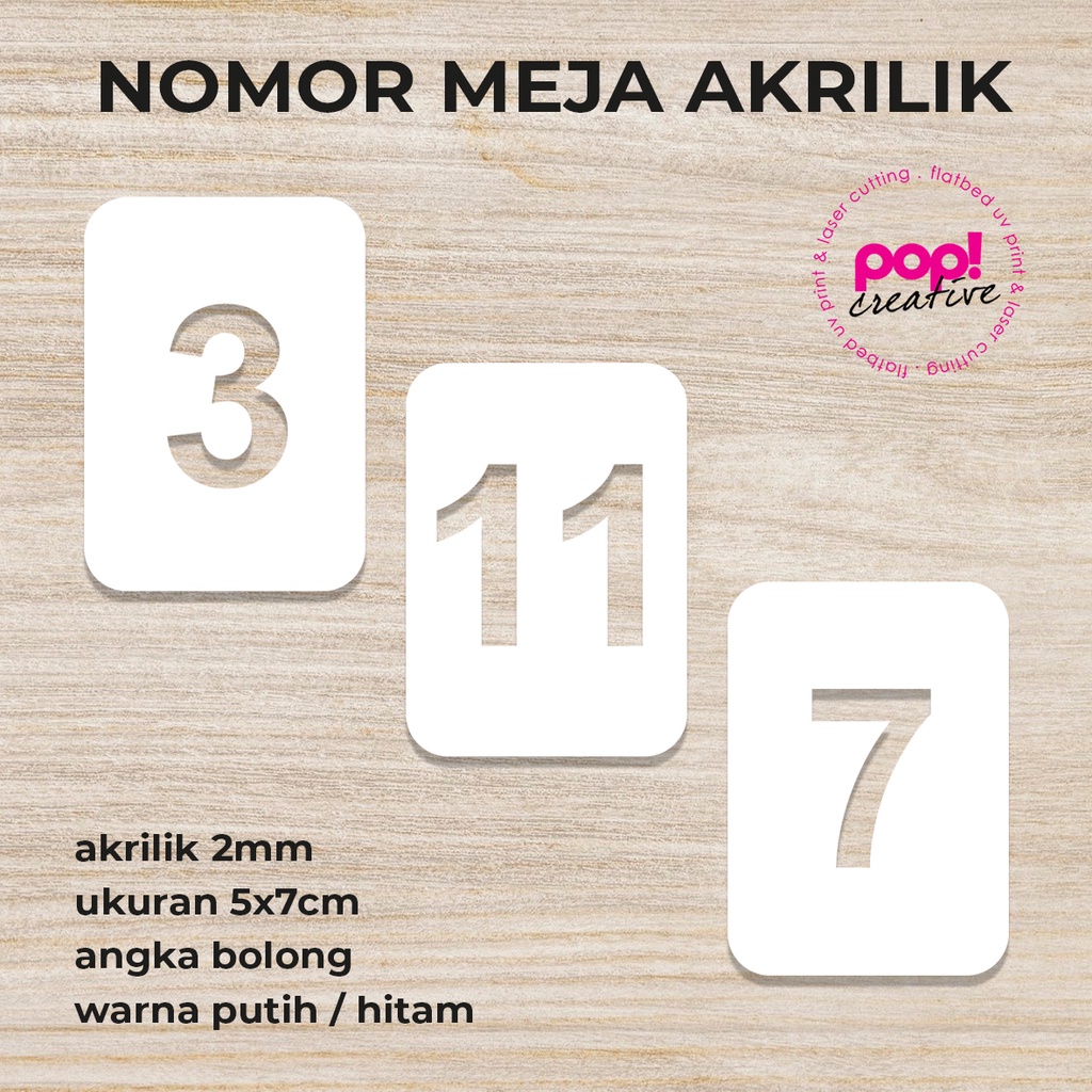 

Nomor Meja 5x7 Nomor Akrilik Nomor Meja Restaurant Cafe Acrylic Hitam / Putih