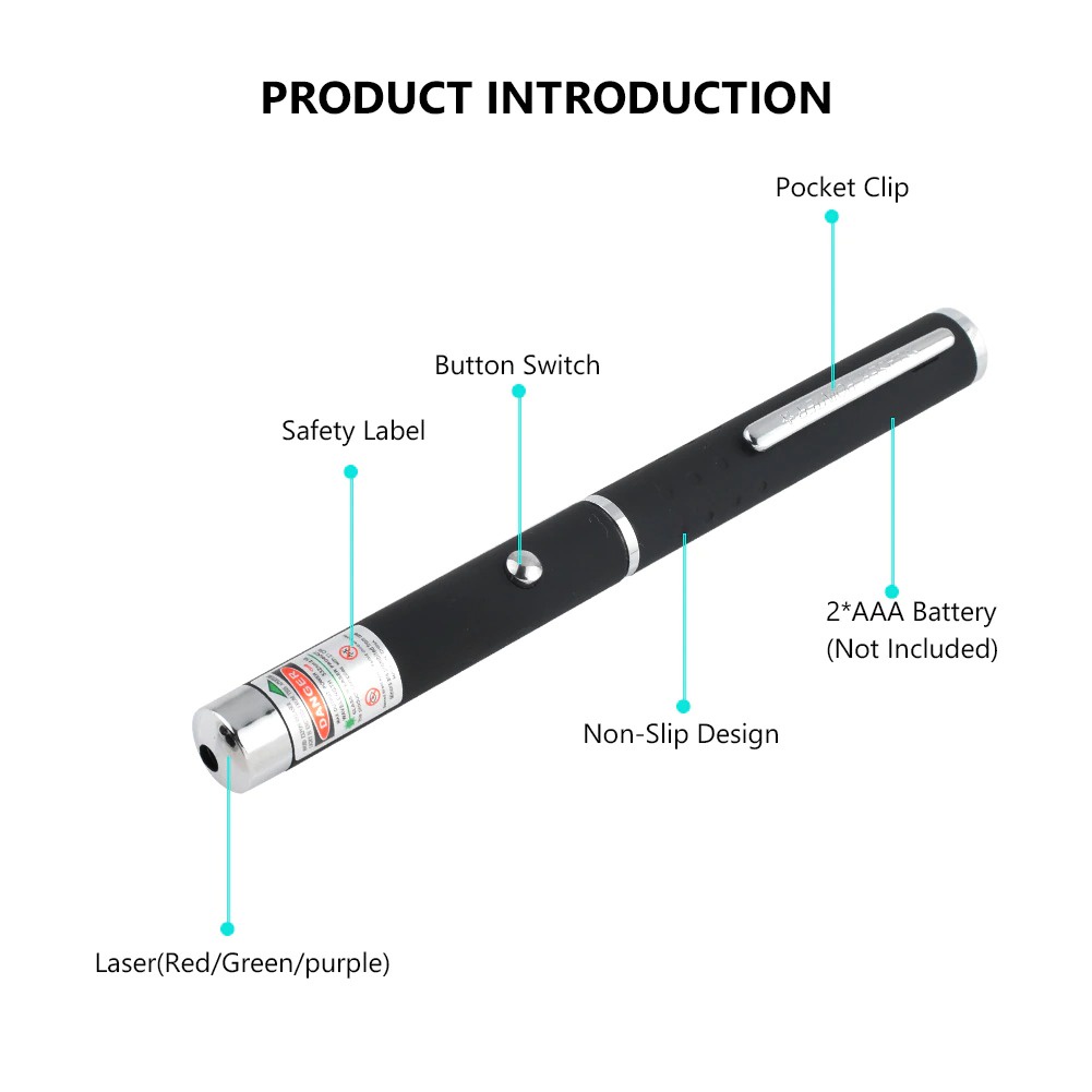 Taffware Laser Pointer Senter Pen Laser Laser Biru Merah Laser Blue Red Laser + Baterai AAA - ZY0001