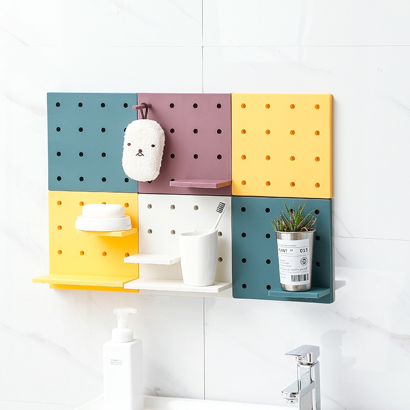 [M7] RAK DINDING TEMPEL LUBANG STORAGE ORAGNIZER / RAK GANTUNGAN LUBANG DAPUR / WALL SHELF BOARD ORGANIZER