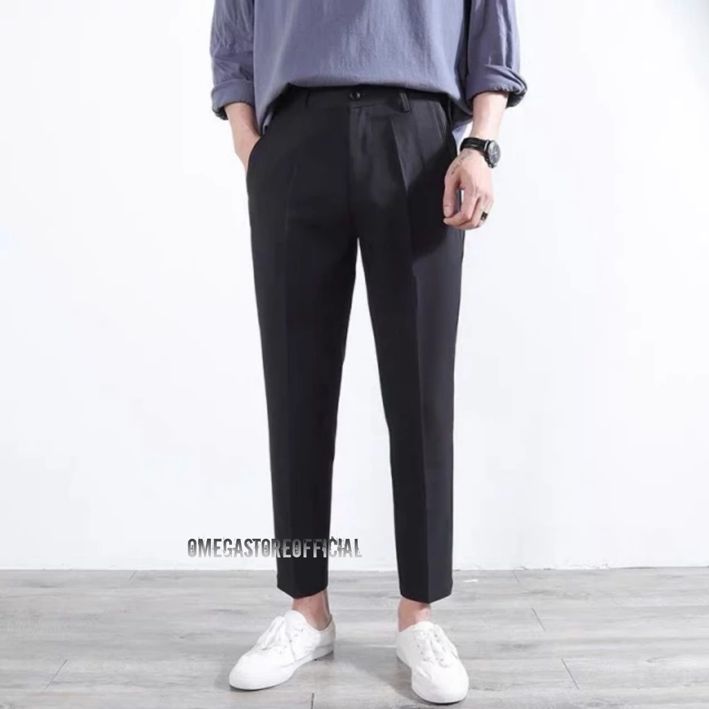 OMEGA - Celana Ankle Pants Pria Slim Fit