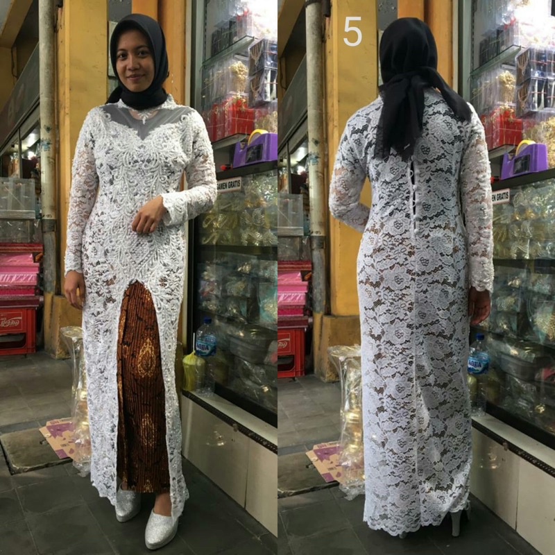 kebaya pengantin putih/kebaya ijab putih