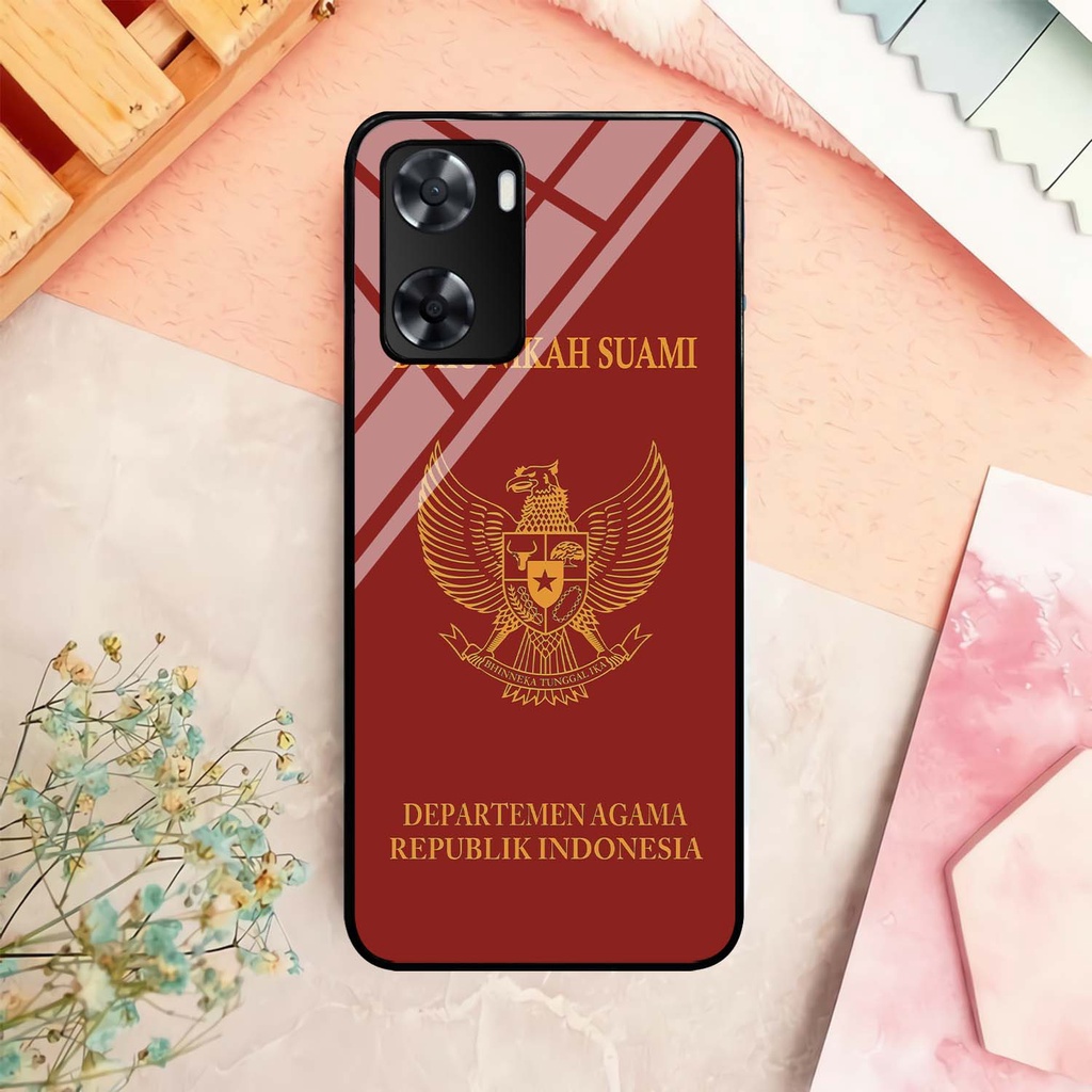 (SV57) Case Kilau Oppo  A57 2022 New | Casing Hp Oppo | Pelindung Smartphone | Motif Buku Nikah Seve