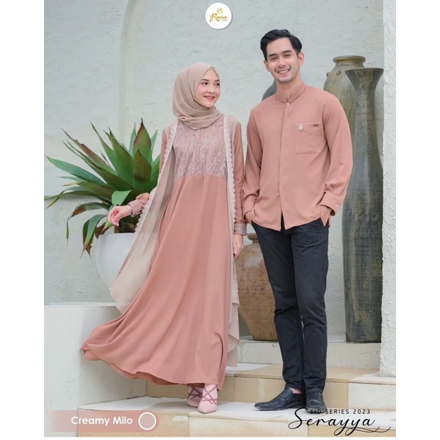 Couple Pasangan Serayya Couple Bahan Premium Terbaru Seragam Lebaran Couple Baju Kondangan Couple 2023