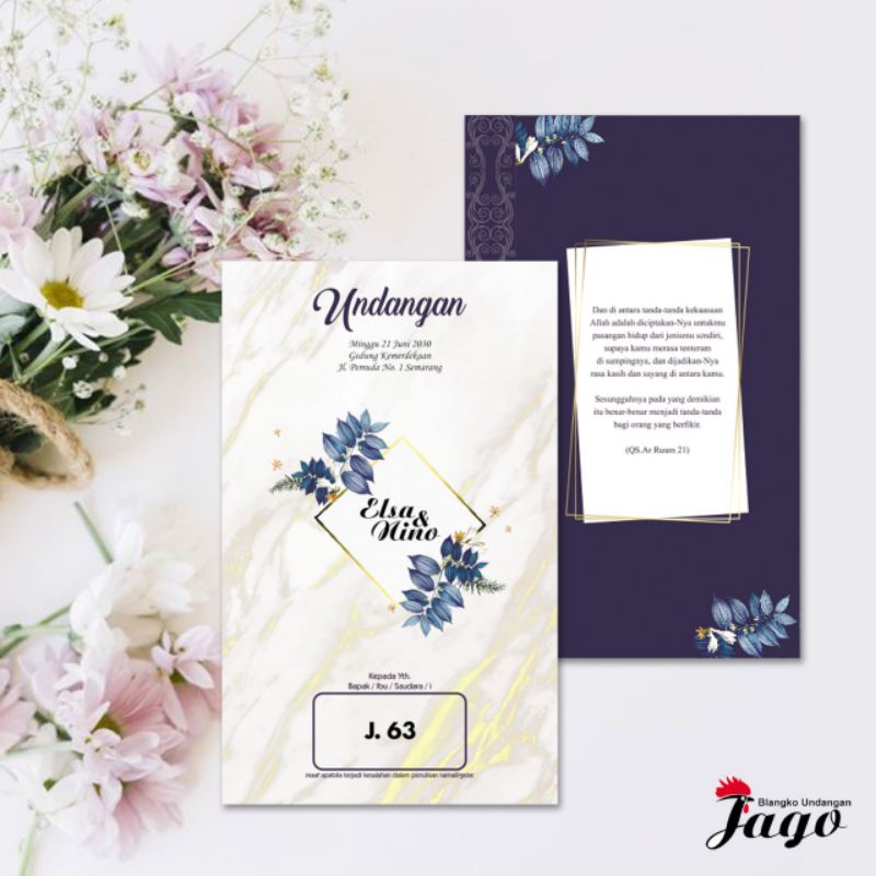 Blangko Undangan Pernikahan Jago 63 harga murah