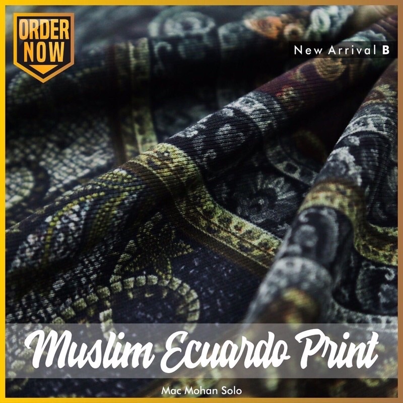 [NEW ARRIVAL] KAIN MUSLIM ECUARDO PRINT KAIN JAGUARD IMPORT PRINTING MOTIF DESIGN KLASIK PREMIUM QUALITY NEW DESIGN EXCLUSIVE PER 0.5M BY MACMOAN UNTUK GAMIS ABAYA TUNIK ATASAN OUTER ROK