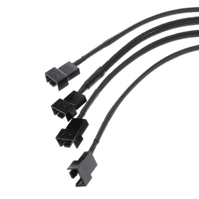 (UMU SUPPLIER) Kabel Splitter Fan Hub 4pin 3pin x4 to Molex 4pin Extension Kipas PC