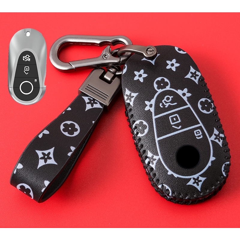 Mercedes-benz E Class E200L E300L E320l Leather fob Kunci Mobil cover case protect Key chain W203 W210 W211 W204 C E S Cls Clk