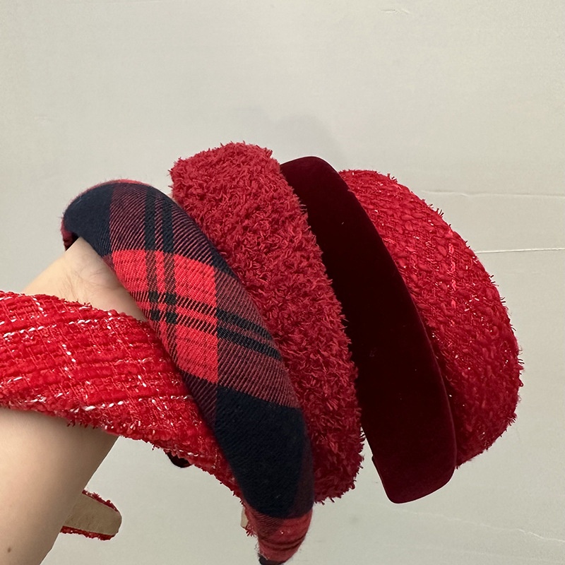 BANDO KAIN VARIASI MERAH TUA 02 MAROON SATIN BULU FURRY NATAL TEKSTUR MOTIF PATTERN PITA BOW RIBBON COLLECTION HEADBAND HAIRBAND KOREA PADDED BENDO MOTIF GARIS BUNGA LEMBUT LEBAR WIDE CNY NATAL IMLEK