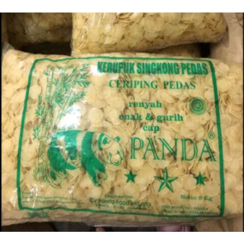 

krupuk singkong pedas panda 5kg MAAF YA KAK KARENA BAHAN BAKU PEMBUATAN KRUPUK NAIK JADI GANTI HARGA