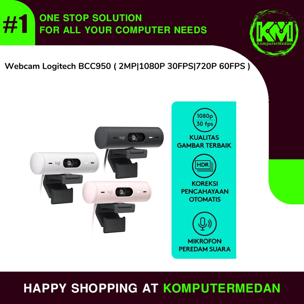 Webcam Logitech Brio 500 (4MP|1080P 30FPS|720P 60FPS )