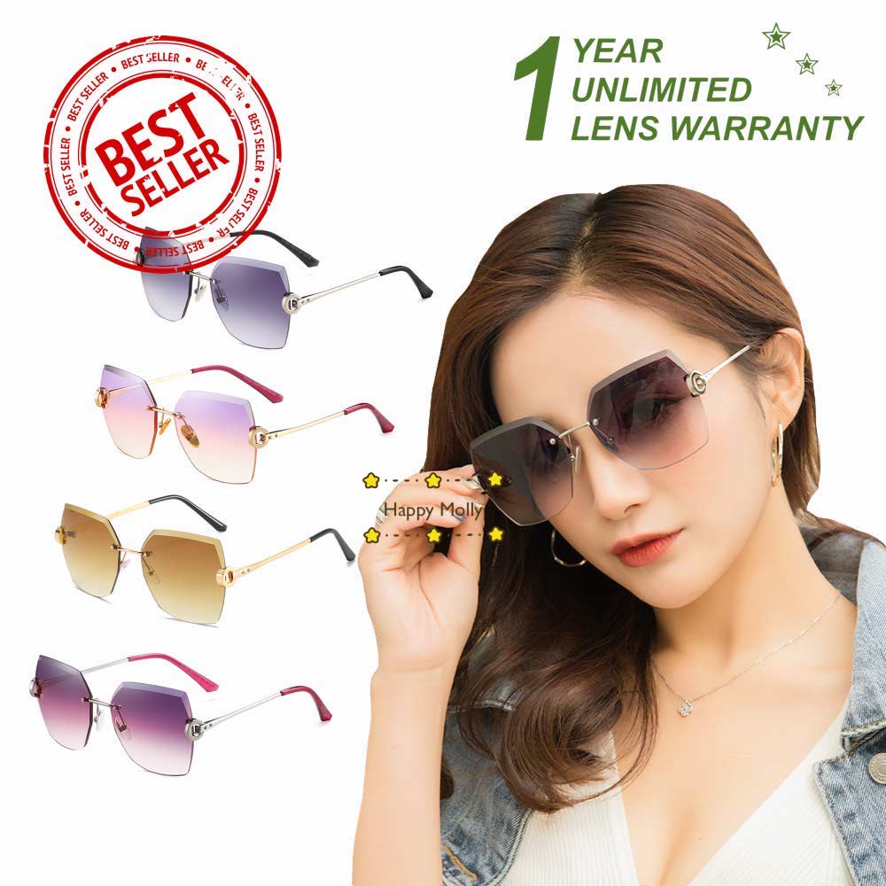 Kacamata UV400 - Anti Radiasi - Sunglasses Wanita Korea - HM8148 ( Group Solo ) D