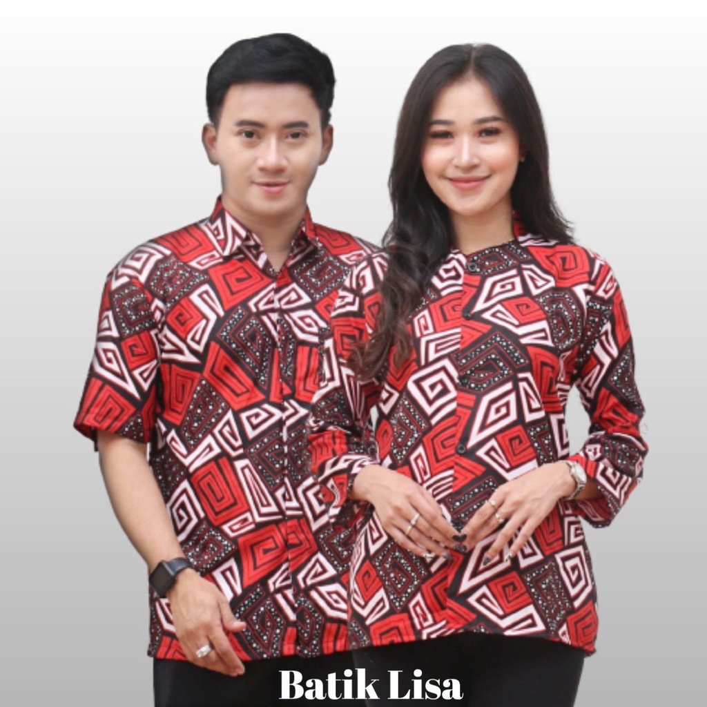 Couple Batik Atasan Modern Seragam Kerja Kantor,pelandang,rewang buat hajatan