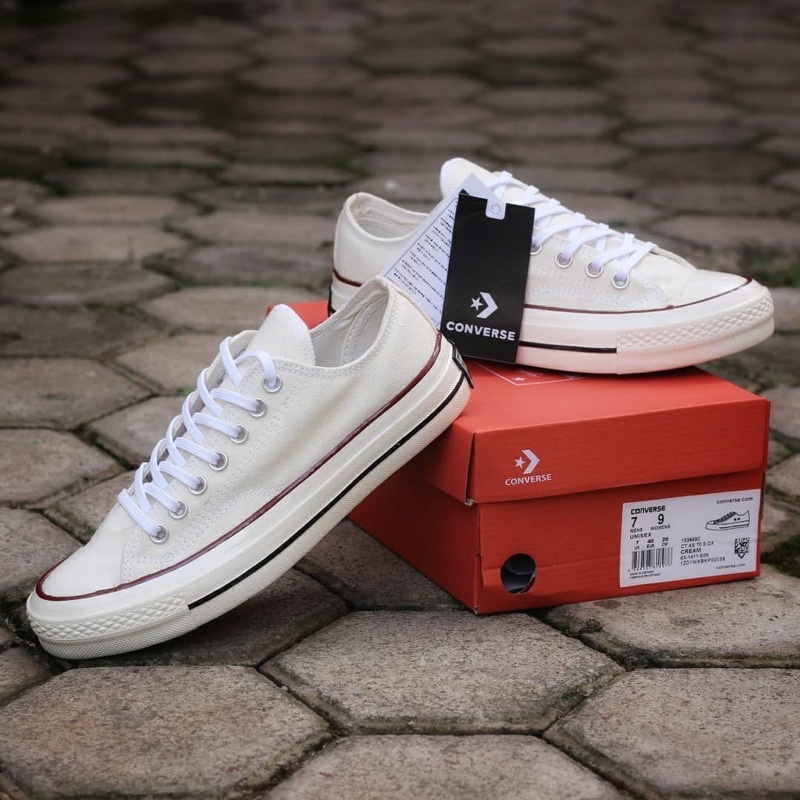 Sepatu Converse 70s Rembow White Red Kualitas Import Size 3