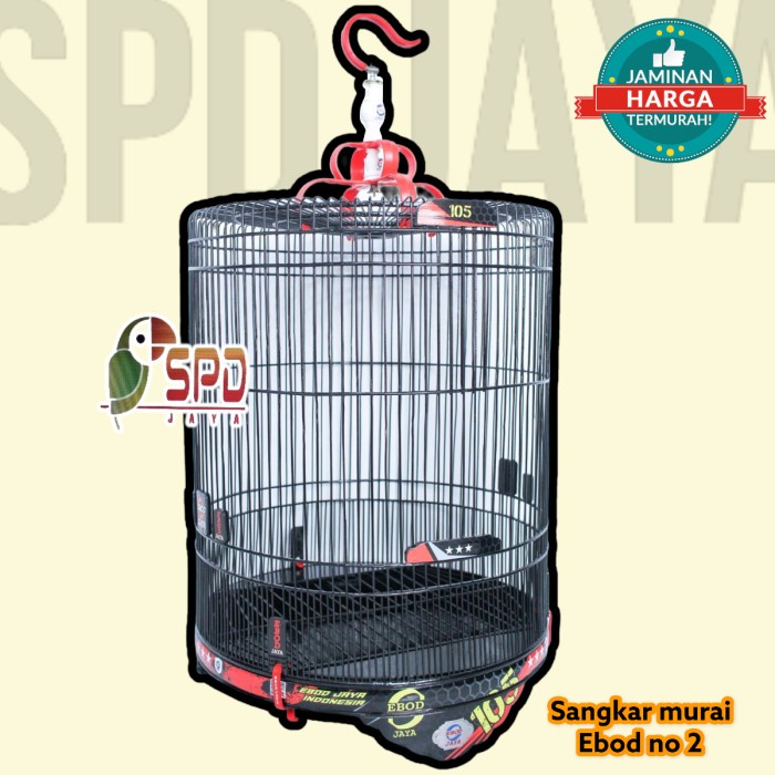Kandang Burung Sangkar Kandang Ebod Murai Decal Bambu No 2