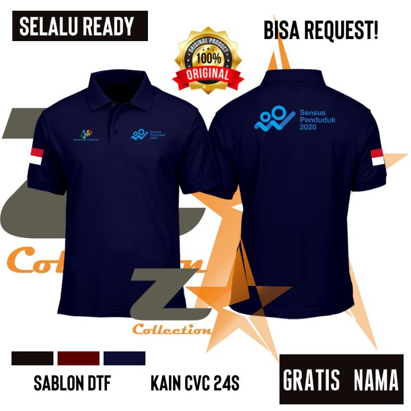 KAOS POLO BPS / KAOS KERAH BPS / KAOS SENSUS PENDUDUK