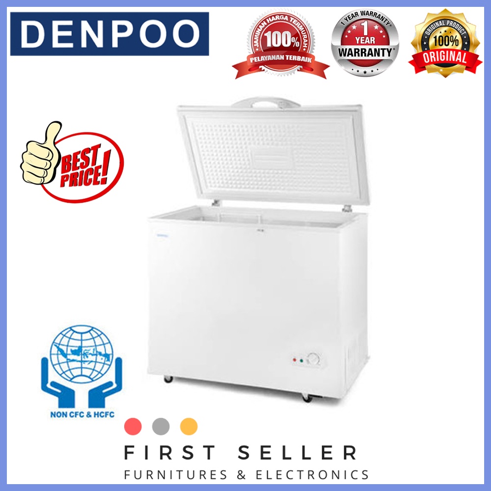 FREE ONGKIR* DENPOO CHEST FREEZER SCF 268 CG / SCF 268CG (235 LITER)