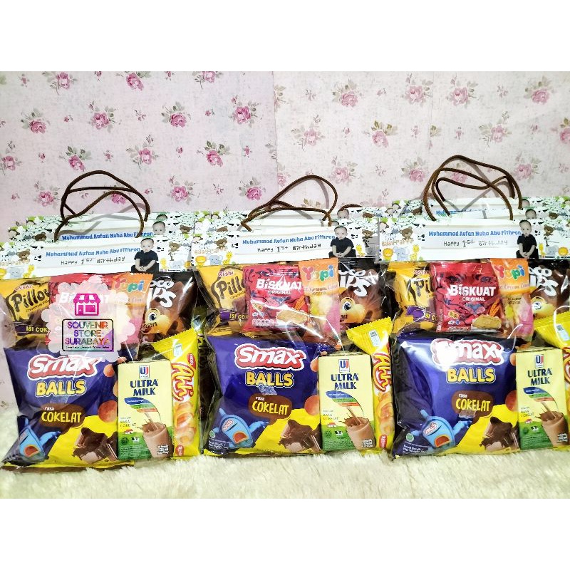 Paket snack Biskuat / Paket Snack Ultah / Snack Ultah Kemas Hangtag / Bingkisan Ultah Murah / Hampers Snack Anak / Paket Snack Ulang Tahun / Snack Ultah Surabaya